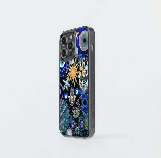 Evil Eye Charm Mix Glass Case / Cover