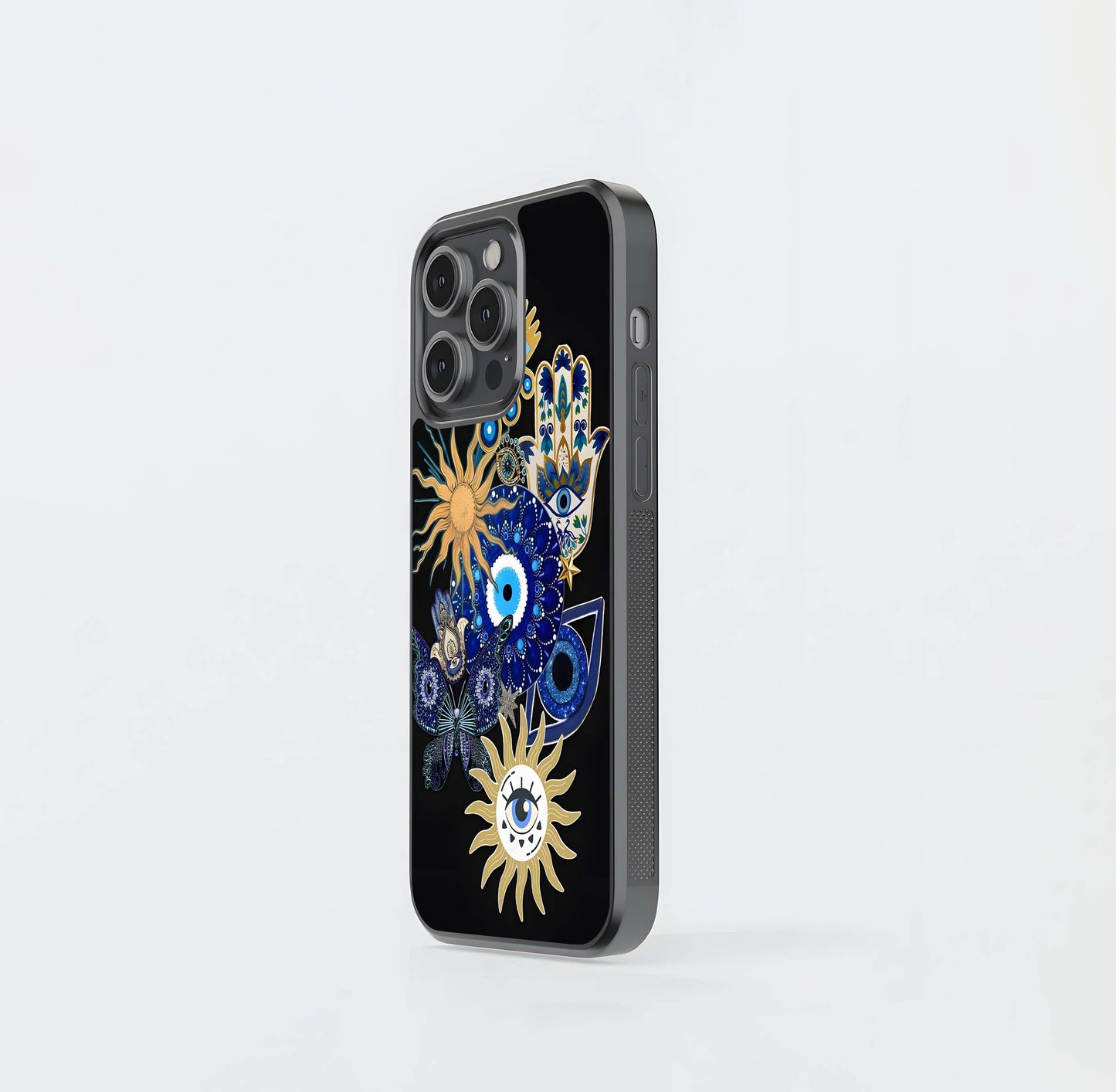 Evil Eye Charm Vibes Glass Case / Cover