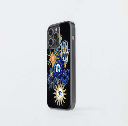 Evil Eye Charm Vibes Glass Case / Cover