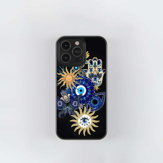 Evil Eye Charm Vibes Glass Case / Cover