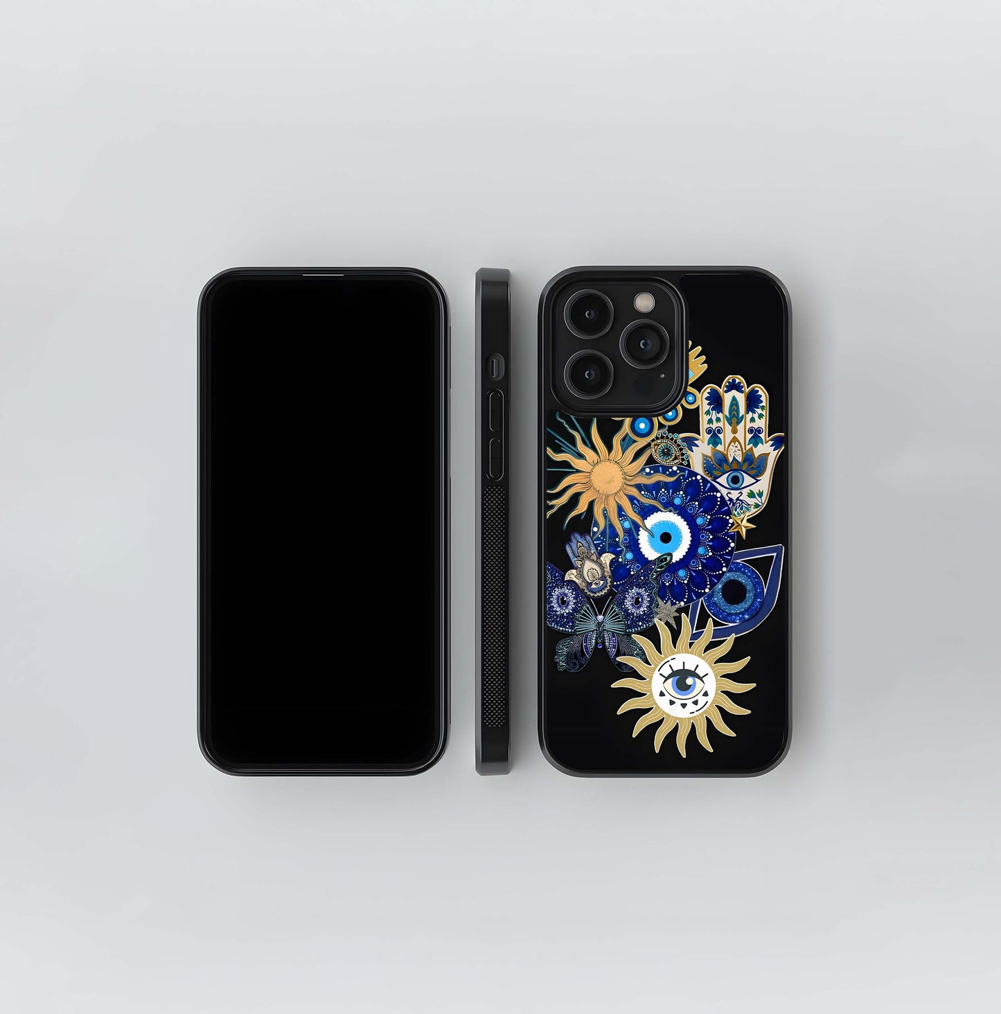 Evil Eye Charm Vibes Glass Case / Cover