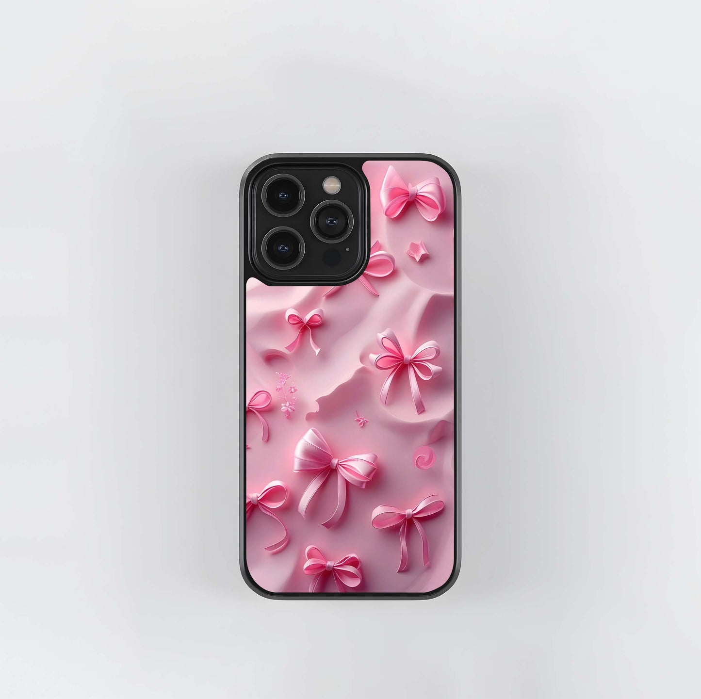 Pink Satin Ribbon Dream Glass Case