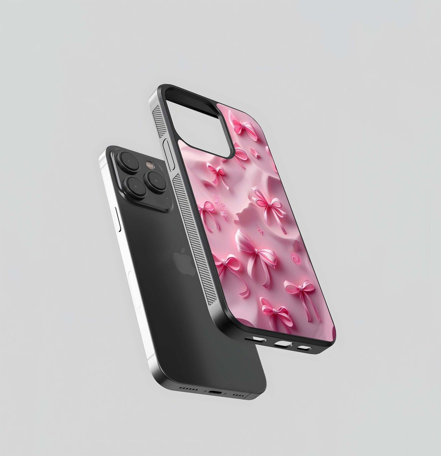 Pink Satin Ribbon Dream Glass Case