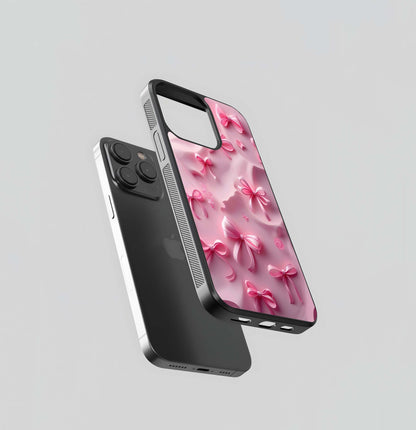 Pink Satin Ribbon Dream Glass Case