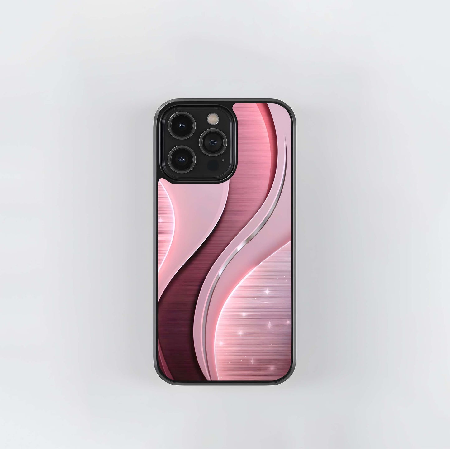 Pink Tone Abstract Curve Glass Case