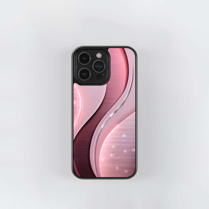 Pink Tone Abstract Curve Glass Case