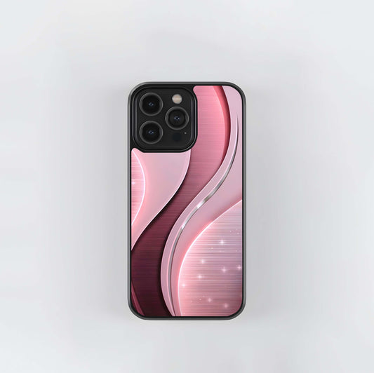 Pink Tone Abstract Curve Glass Case