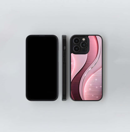 Pink Tone Abstract Curve Glass Case