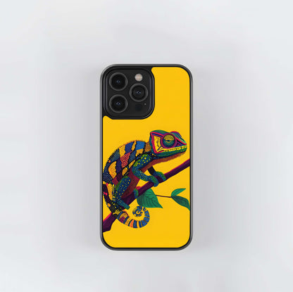 Pop-Art Chameleon Glass Case