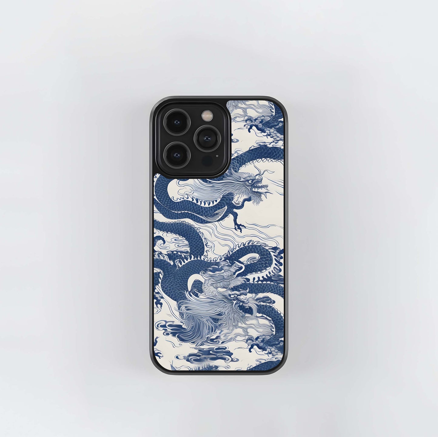 Porcelain Dragon Glass Case
