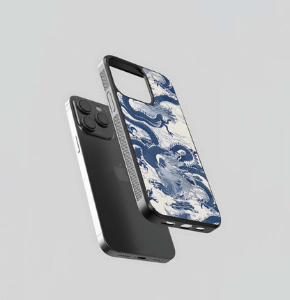 Porcelain Dragon Glass Case