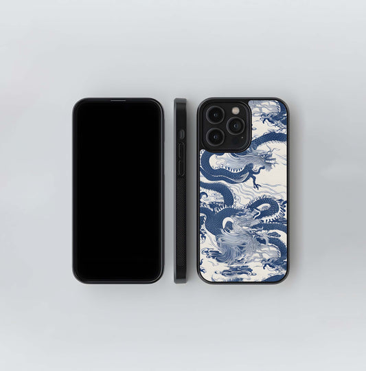 Porcelain Dragon Glass Case