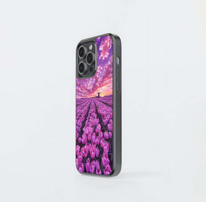 Lavender Dream Skies Glass Case