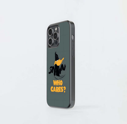 Daffy Duck Who Cares Glass Case
