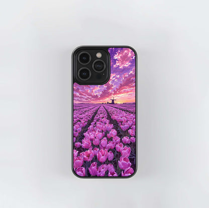 Lavender Dream Skies Glass Case
