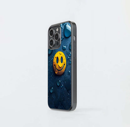 Water-Drenched Smiley Face Glass Case