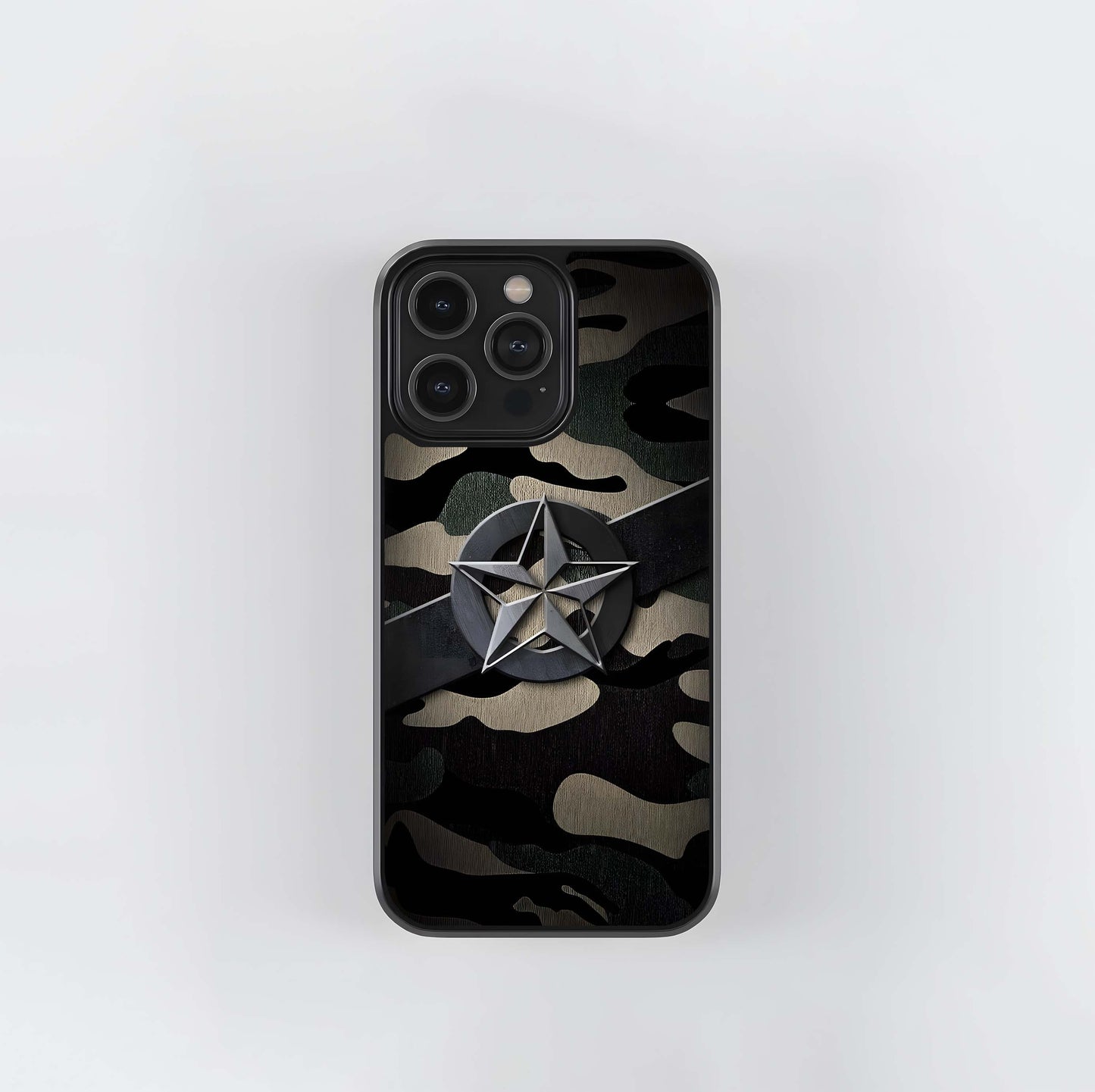 Camo Star Insignia Glass Case