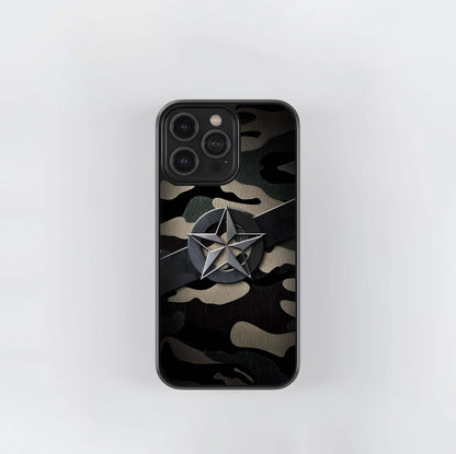 Camo Star Insignia Glass Case