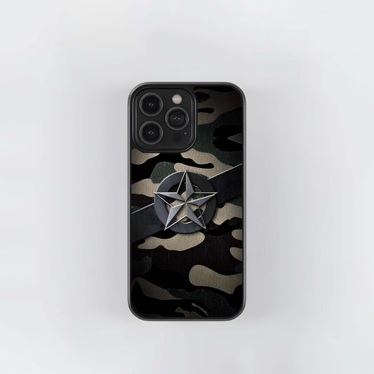 Camo Star Insignia Glass Case