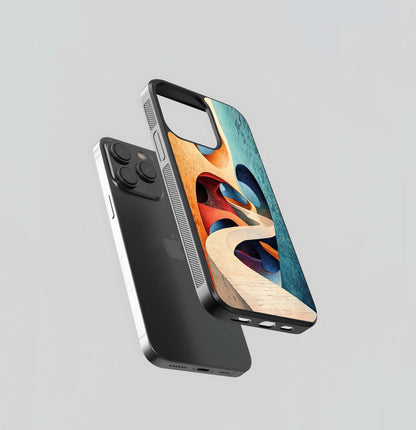 Abstract Pathway Maze Glass Case