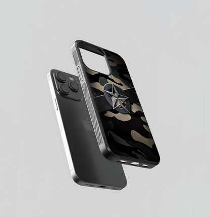 Camo Star Insignia Glass Case