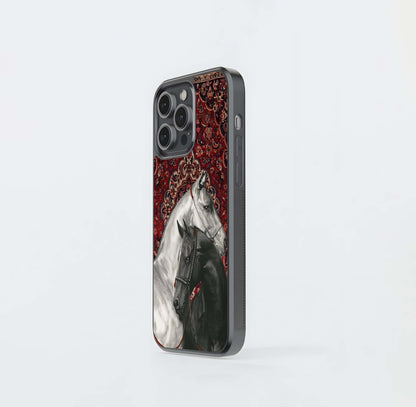 Regal Stallion Tapestry Glass Case/ Cover