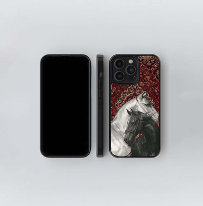 Regal Stallion Tapestry Glass Case/ Cover