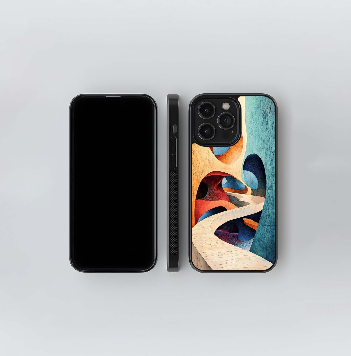 Abstract Pathway Maze Glass Case