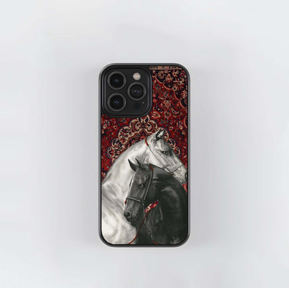 Regal Stallion Tapestry Glass Case/ Cover
