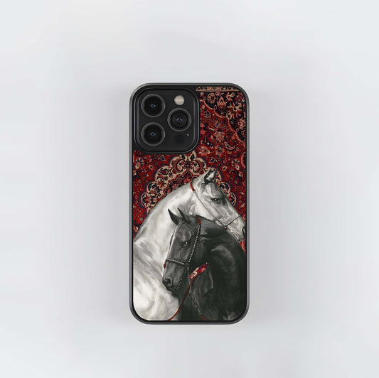 Regal Stallion Tapestry Glass Case/ Cover