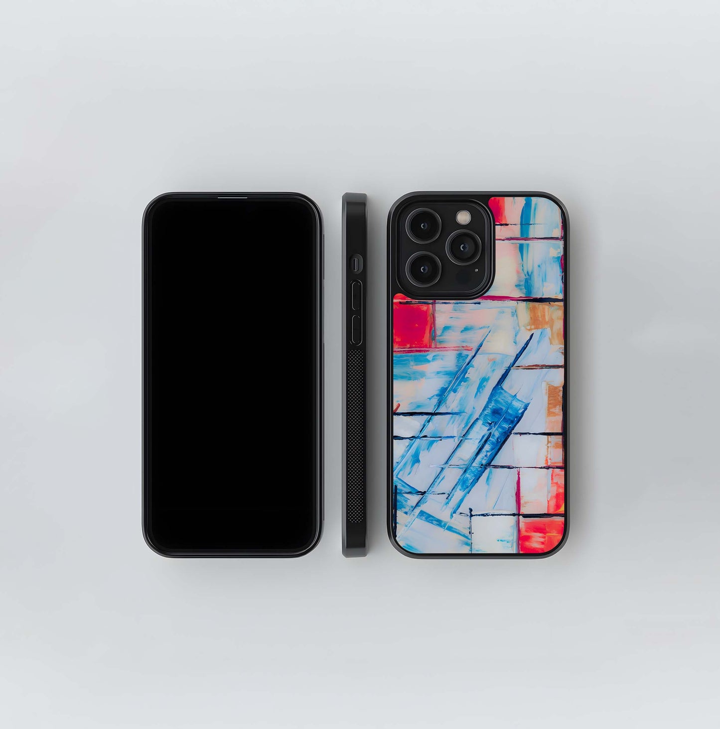 Abstract Grid Expression Glass Case