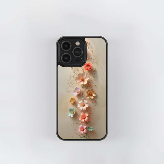 Porcelain Floral Filigree Glass Case