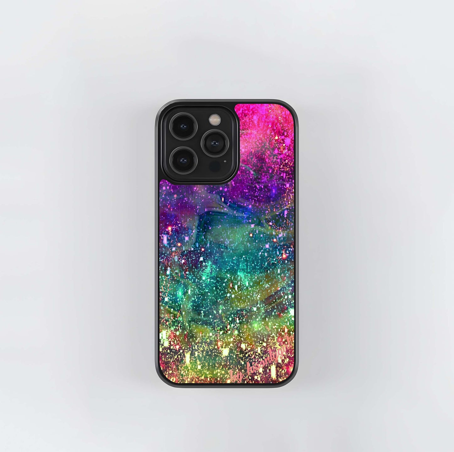 Psychedelic Glitter Splash Glass Case