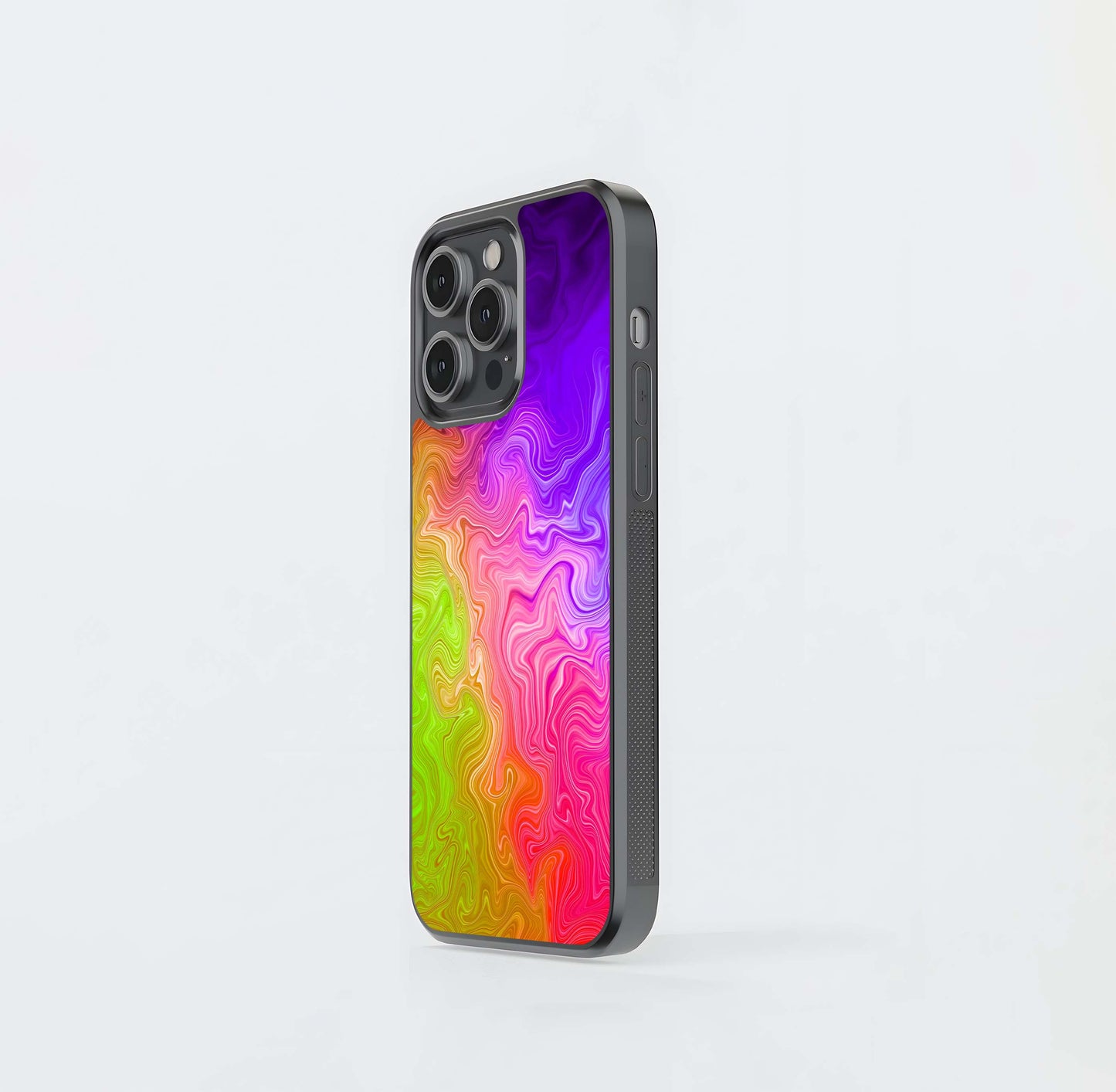 Psychedelic Rainbow Marble Glass Case