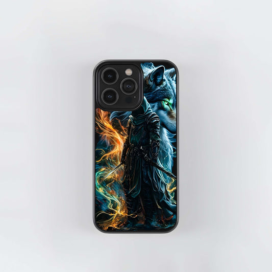 Wolf Shaman's Aura Glass Case