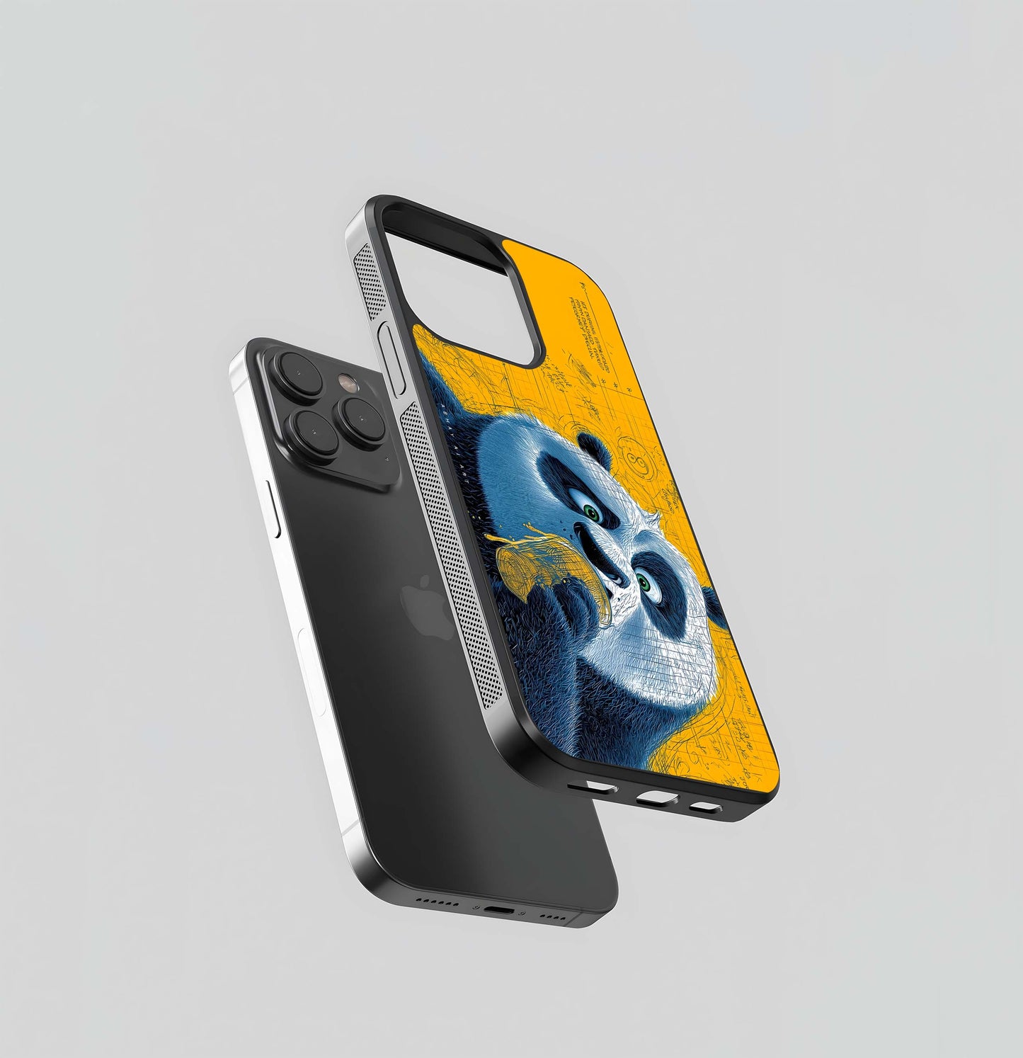 Panda Sketch Vibes Glass Case