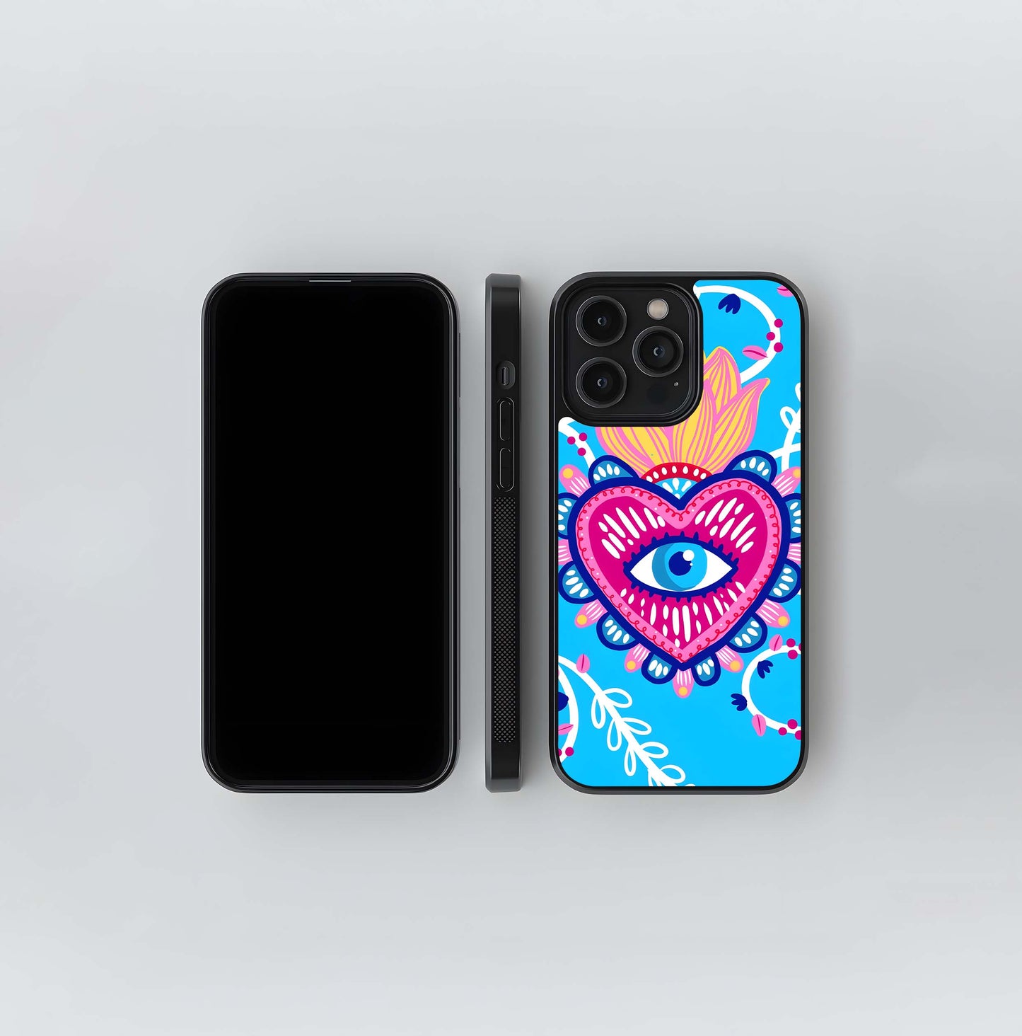 Evil Eye Sky Blue Glass Case / Cover