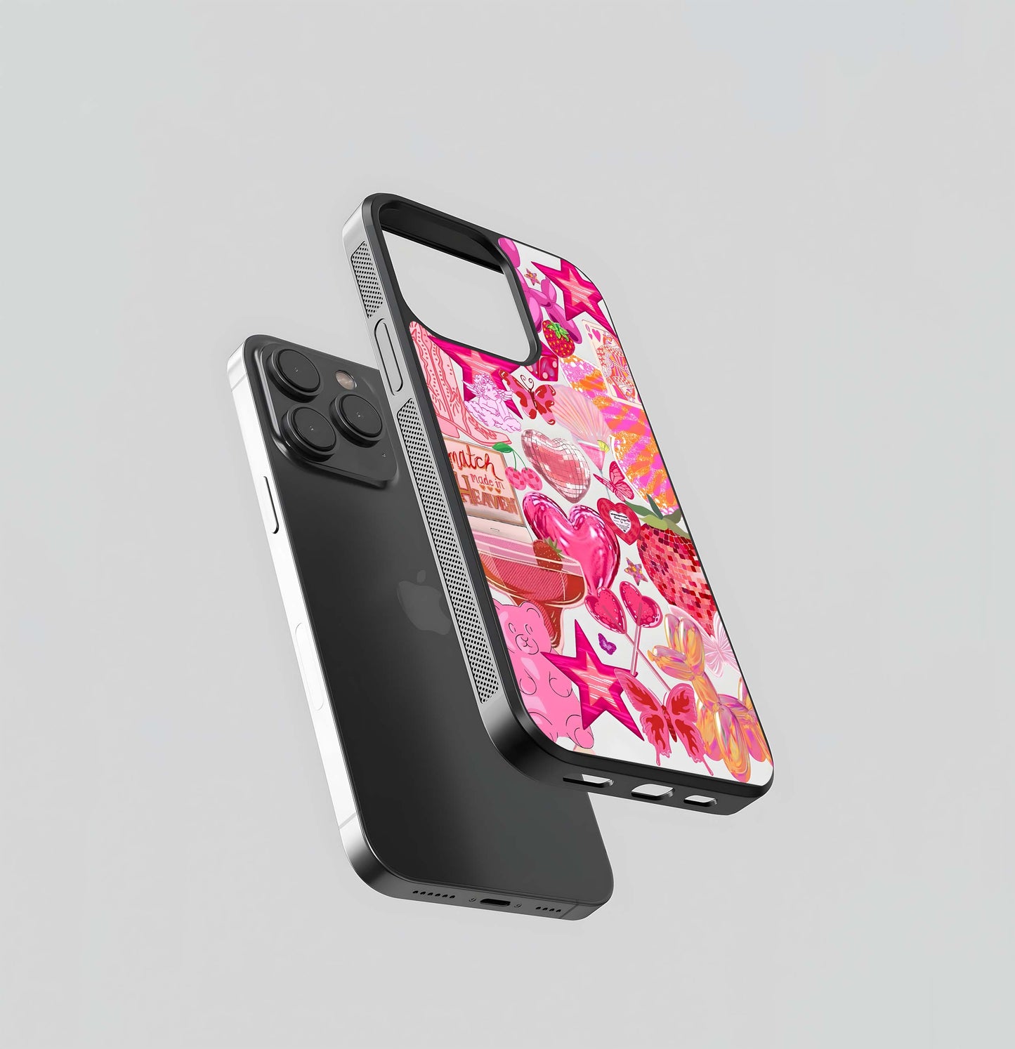 Pink disco collage Glass Case