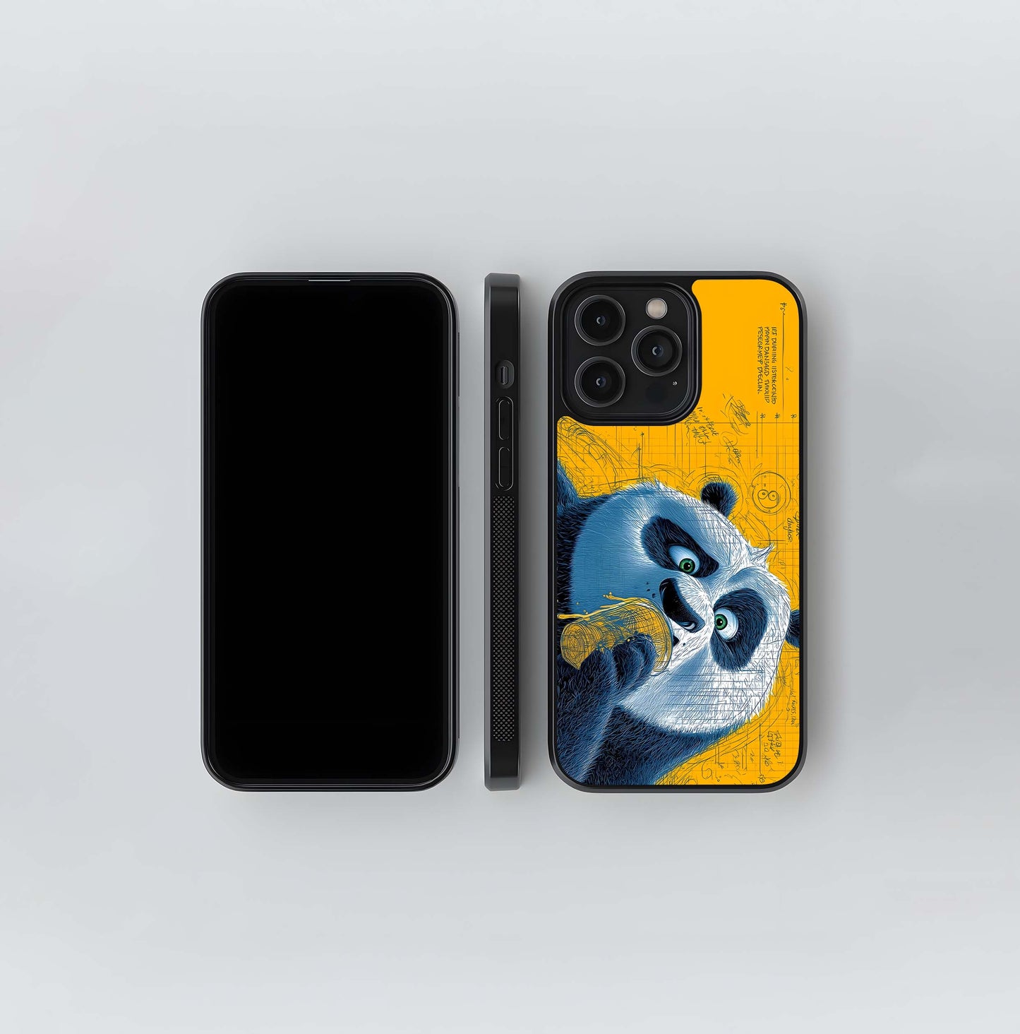 Panda Sketch Vibes Glass Case