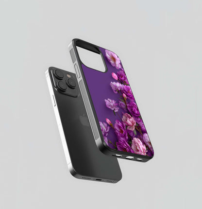 Purple Peony Corner Glass Case