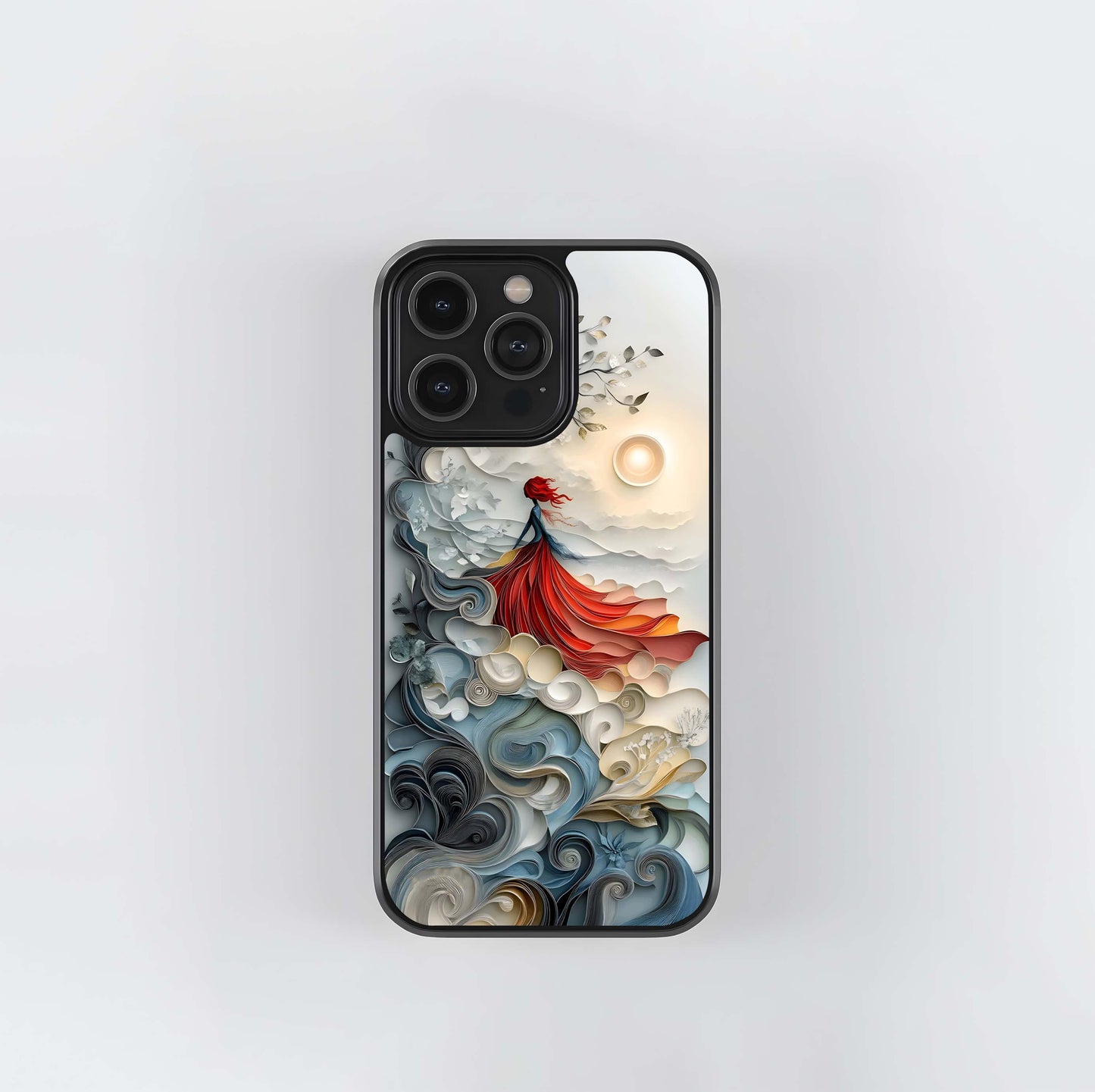 Quilled Red Reverie Glass Case