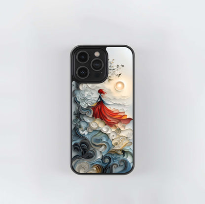 Quilled Red Reverie Glass Case
