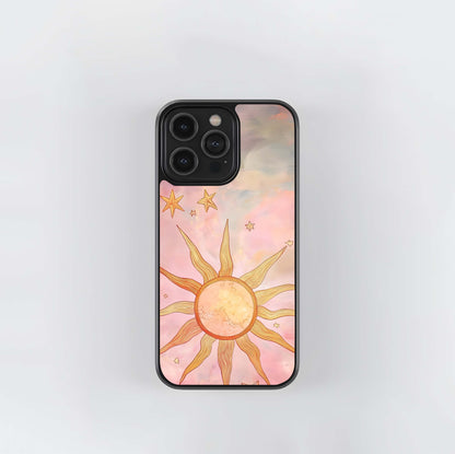 Pink Sky and Sun Glass Case