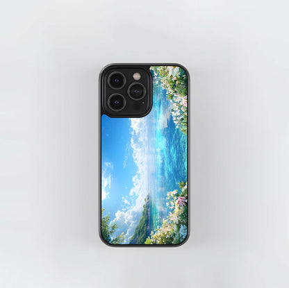Paradise Blue Calm Glass Case