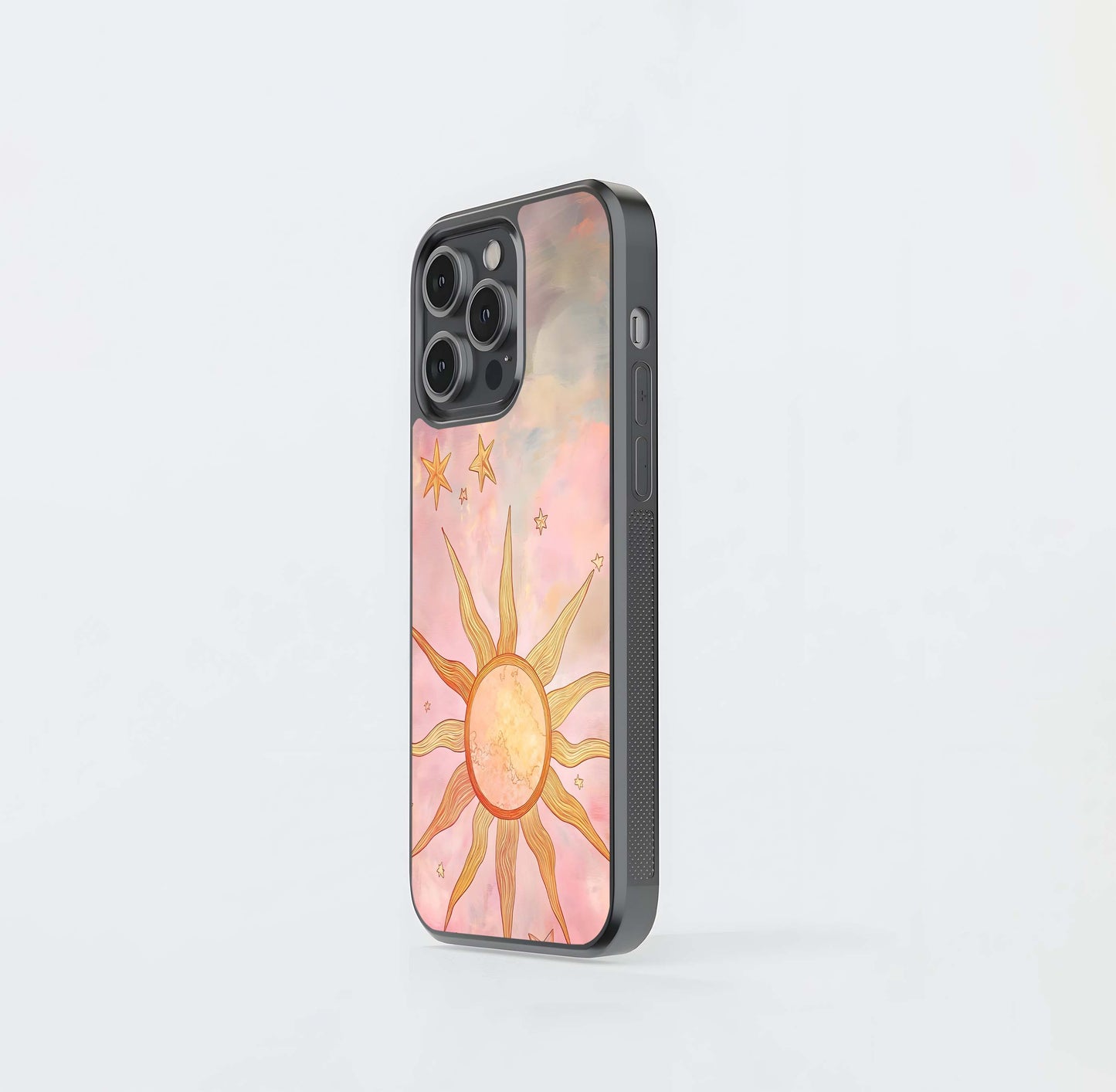 Pink Sky and Sun Glass Case
