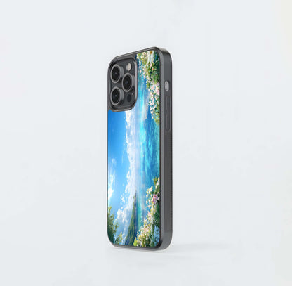 Paradise Blue Calm Glass Case