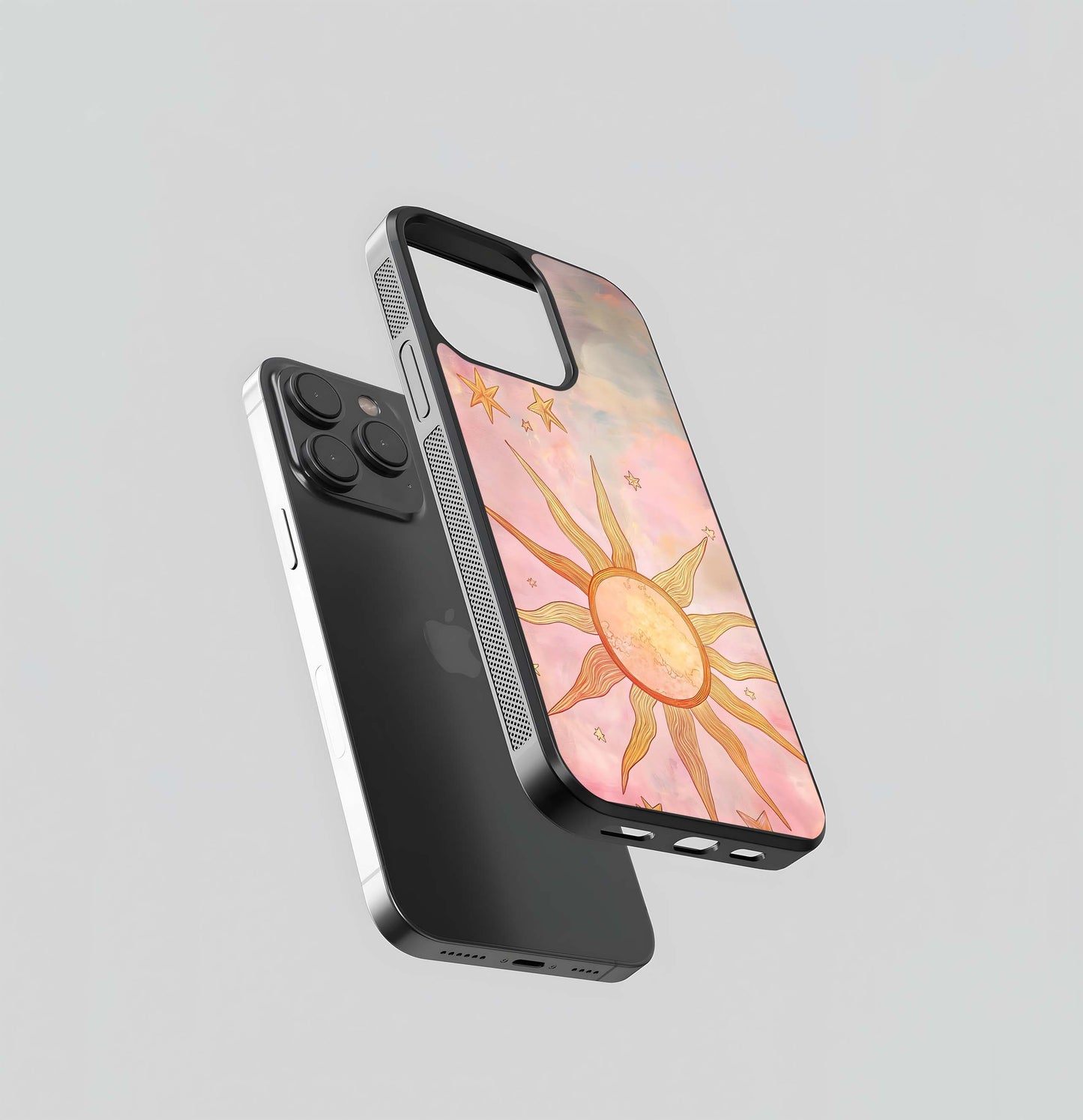 Pink Sky and Sun Glass Case