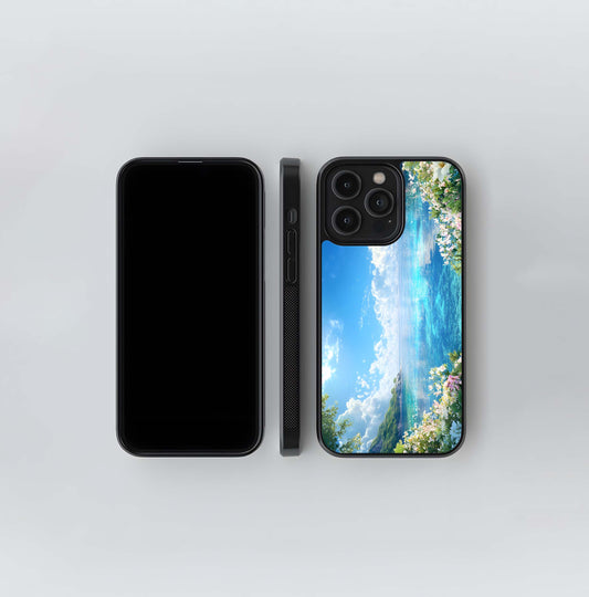 Paradise Blue Calm Glass Case