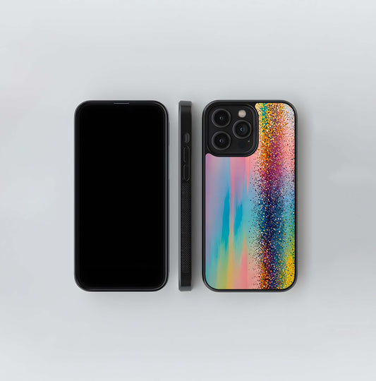 Rainbow Glitter Cascade Glass Case