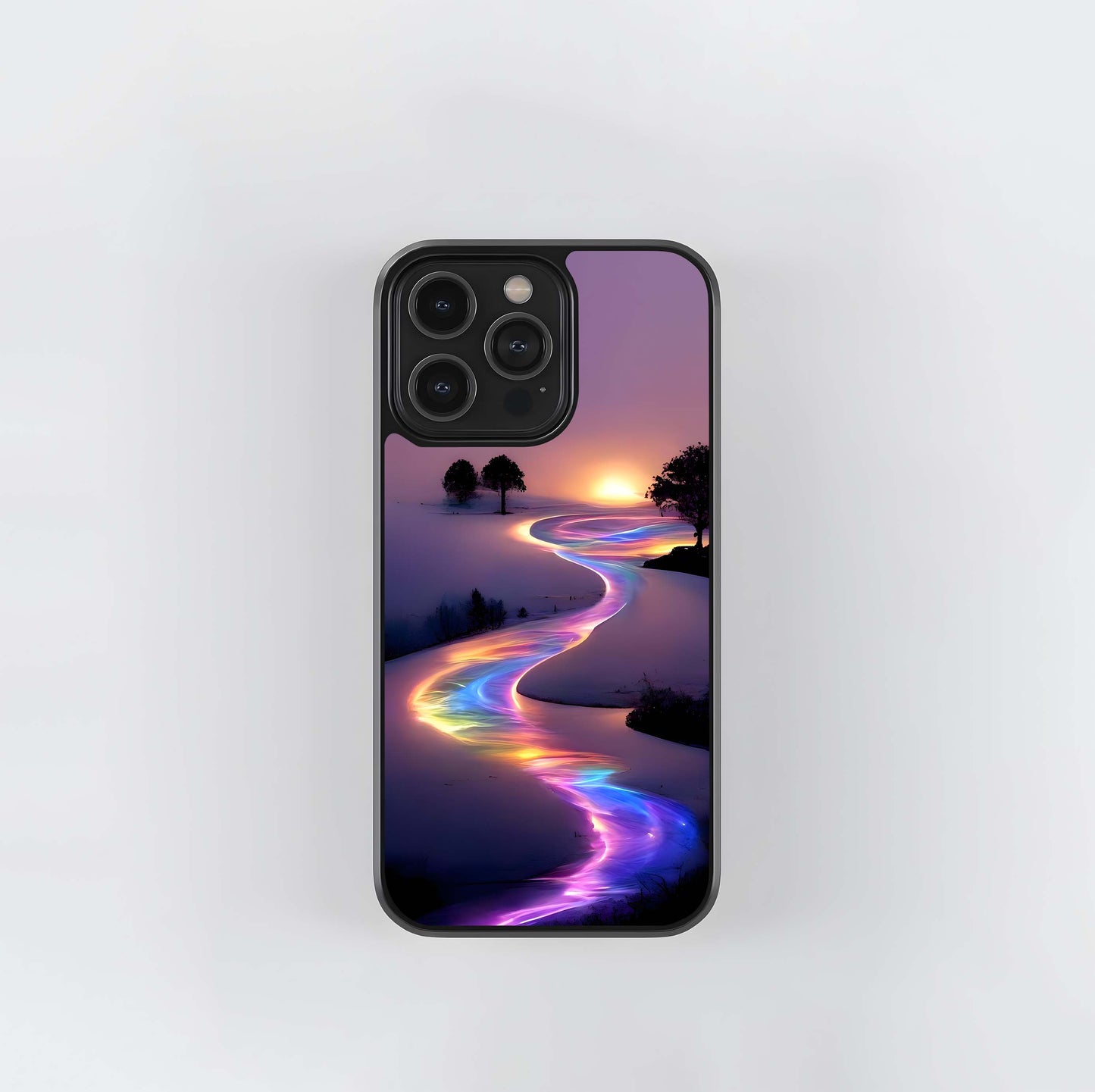 Rainbow River Sunset Glass Case